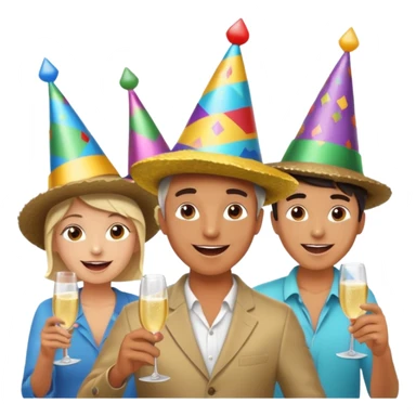 a guy excited with some festival background  sticker