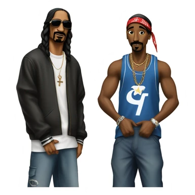 Snoop dogg with Tupac sticker