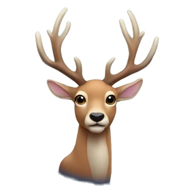 A mystical deer with large antlers sticker