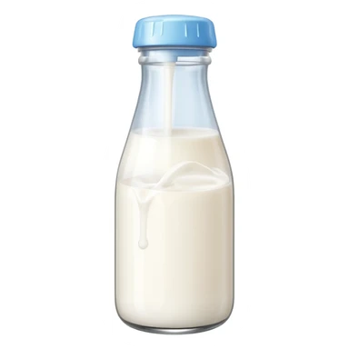 baby Milk bottle with measuring marks and milk drops sticker
