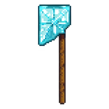 Minecraft diamond pickaxe tool sticker