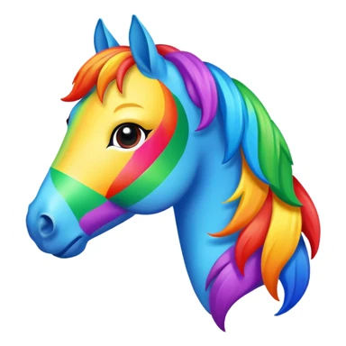 Rainbow bright with horse sticker