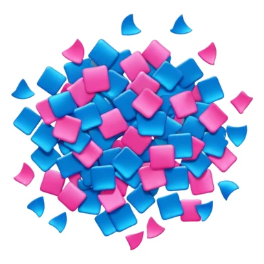 blue and pink confetti sticker