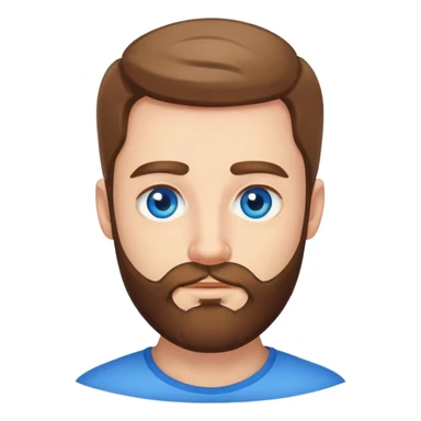 male portrait with beard smaller blue eyes  sticker