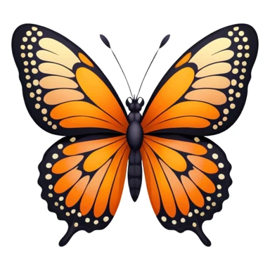 butterfly on flower sticker