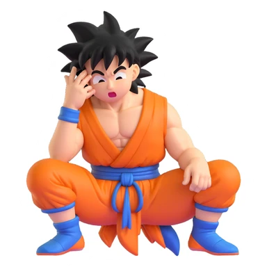 Goku crying sticker