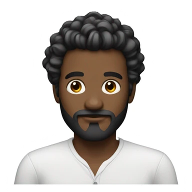 man with balck hari wand whote spot hair sticker