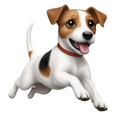 Jackrussell body side jumping sticker