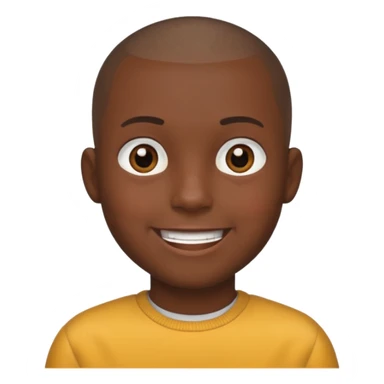 buzz cut boy dark skin sticker