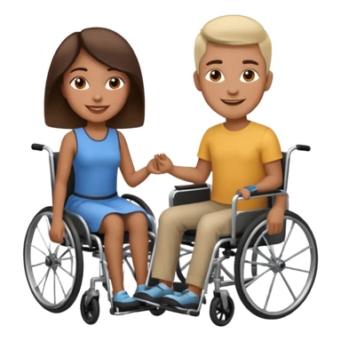 DISABLED PEOPLE MALE AND FEMALE sticker