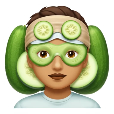 Relax and okurka na očích sticker