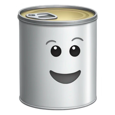 opened tin can sticker
