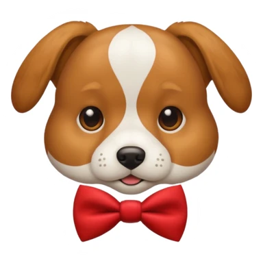 Dog with a bow tie sticker