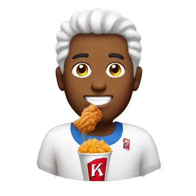Guy eating kfc sticker