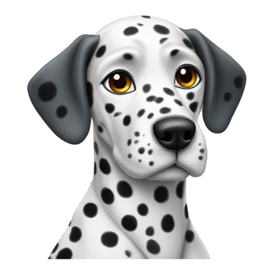 Dalmatian wearing ear warmers sticker