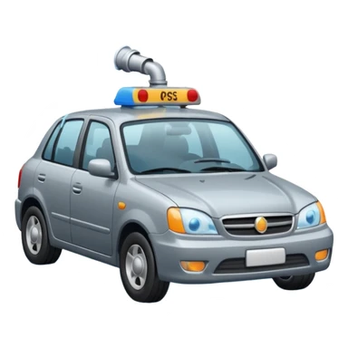 a car shooting water at protests sticker