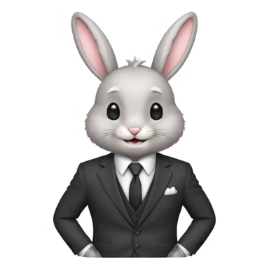 bunny in suit sticker