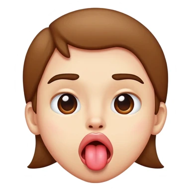 playful pout face with tongue sticking out sticker
