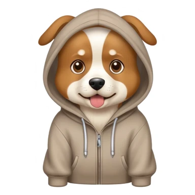 Dog with hoodie sticker