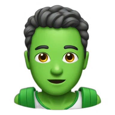 A green deno  sticker