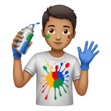 Painter + spray can sticker