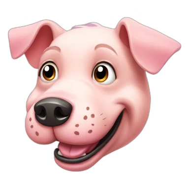 silly piggy doggy sticker
