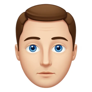 a man with deep blue almond eyes and hollow cheeks with a perfect jawline sticker