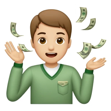 Throw up money sticker