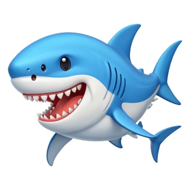 Tiburón con tenis azules sticker