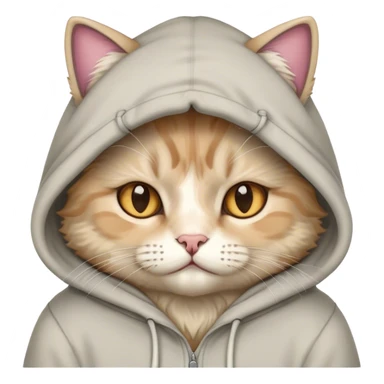 Cat wearing hodie sticker