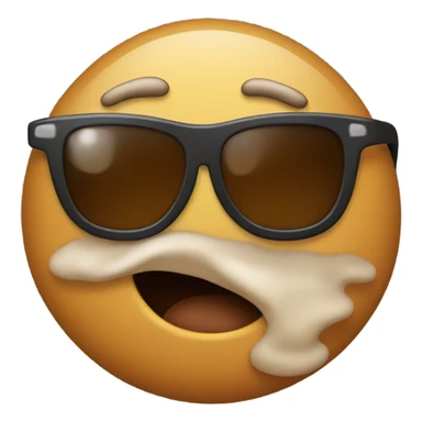 Poop emoji with sunglasses sticker