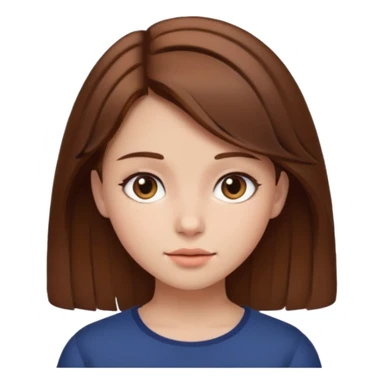 Chica con pelo marron aesthetic sticker