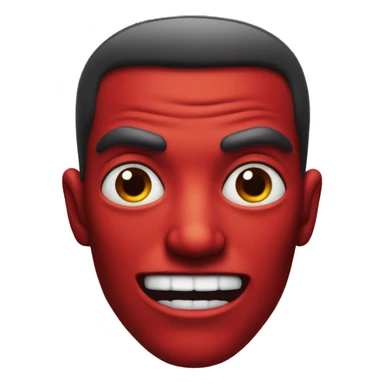 Red evil smirk sticker