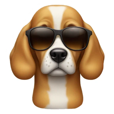dog with sunglasses and cigarette  sticker