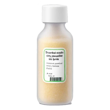 tiny facial scrub bottle with label sticker