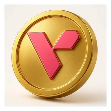 Make the gold token slightly lighter in color, keep the logo and style the same. sticker