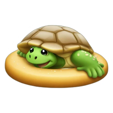 Tortue qui mange un donnut sticker