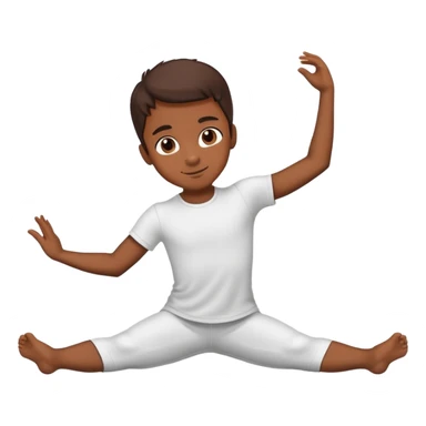 a boy doing splits sticker