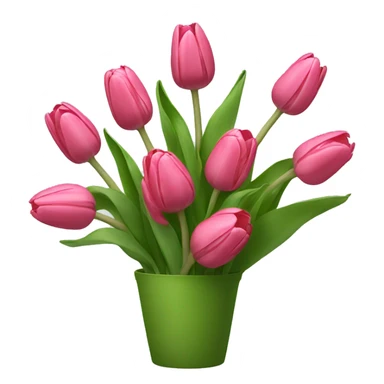 a bouquet of tulips sticker