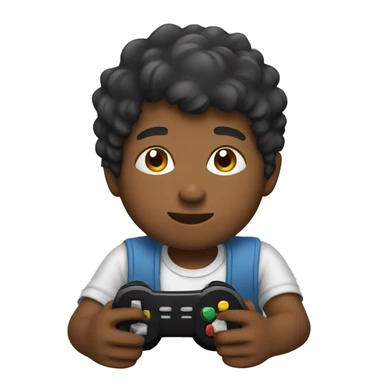 boy playing video games sticker