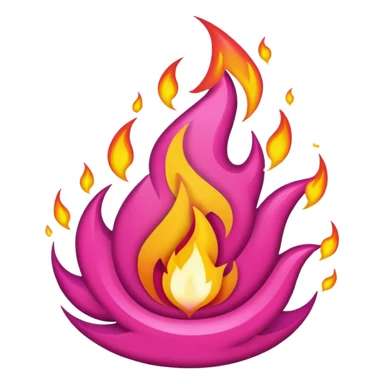 pink-magenta Fire-flame sticker