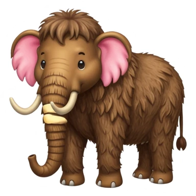 mamut lanudo con corazon sticker
