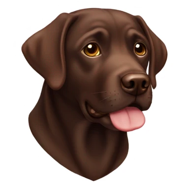 Chocolate Labrador chunky sticker