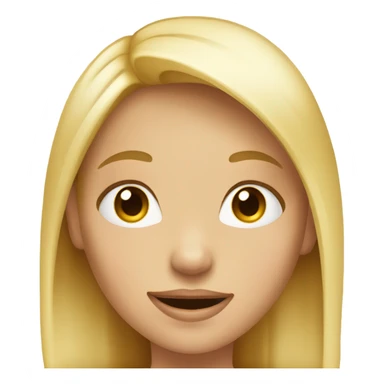 Blond girl one tooth missing sticker