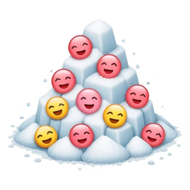 Blushing emojis with a pile of salt  sticker