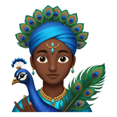 Krishna Feather sticker