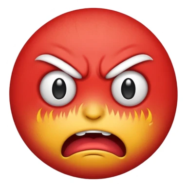 angry emoji making a kind of hmph face sticker