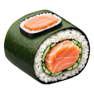 single sushi roll birds eye veiw sticker