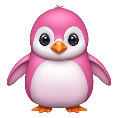 Pink penguin sticker