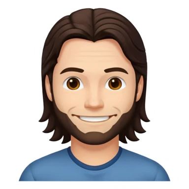 Chris Pontius with long dark brown hair sticker